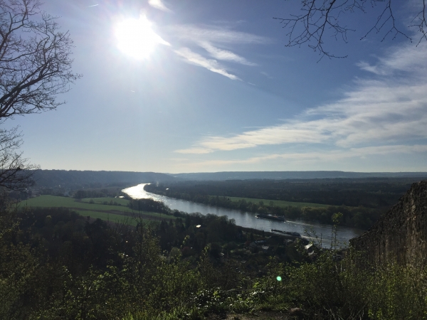 La Seine, en direction de l'amont, vue depuis le donjon.