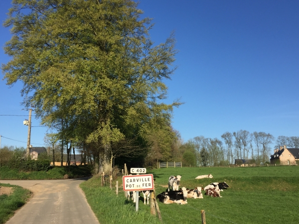 Entrée dans Carville-Pot-de-Fer.