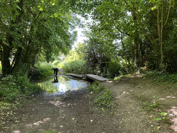Nous traversons le Clérot pour entrer dans Montfort-sur-Risle.