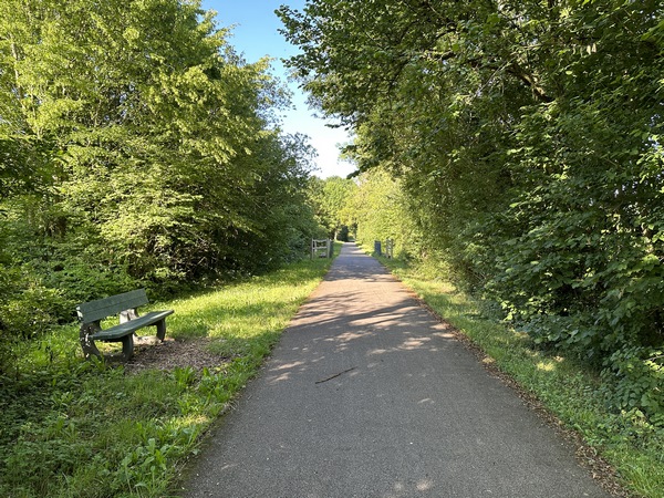 Nous retrouvons la Voie Verte que nous allons suivre jusqu'à Broglie.