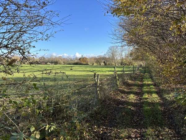 Nous contournons Marcouville pour entrer dans le centre du bourg par les chemins.