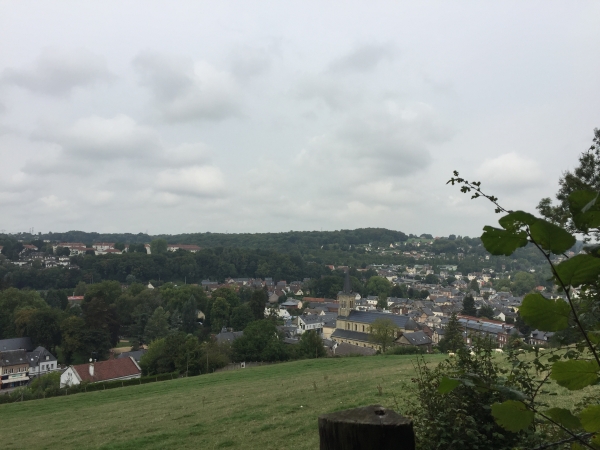 Lisière du bois de la Côte de Malaunay, regard arrière vers la vallée du Cailly.