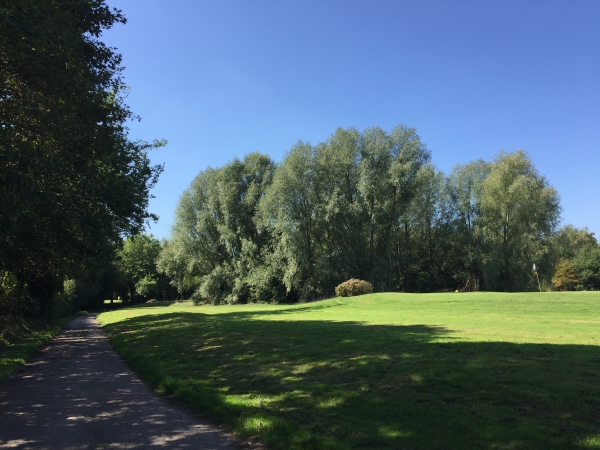 Nous suivons la Sente du Capsart, et nous traversons le golf de la Forêt Verte.