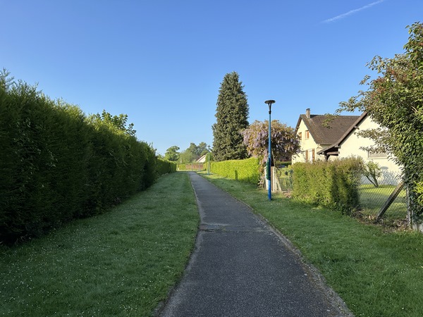Nous suivons cette rue piétonne en direction de la rue Emile Eliot.