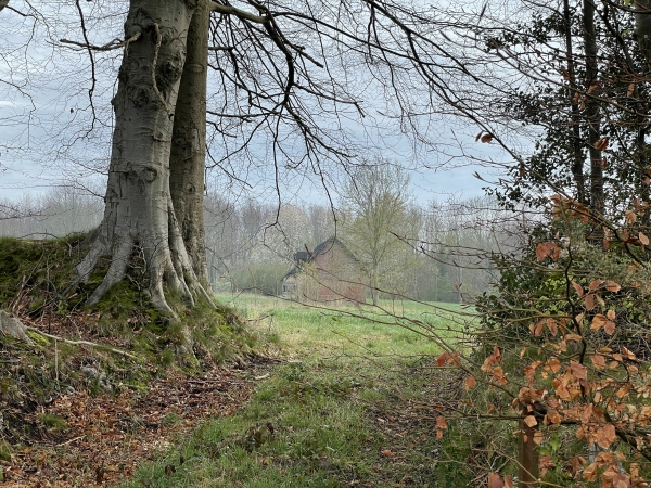 Après la ferme de la Fresnay, dont on voit ici l'un des bâtiments, nous allons tourner vers le nord, route de Veules.