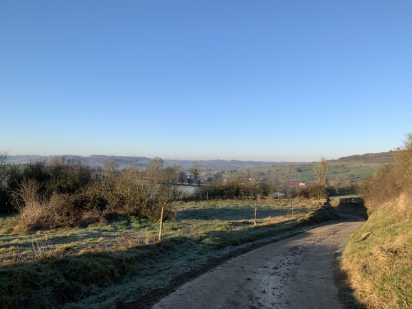 Wanchy-Capval, plaine de Wanchy, regard arrière sur la vallée de l'Eaulne.