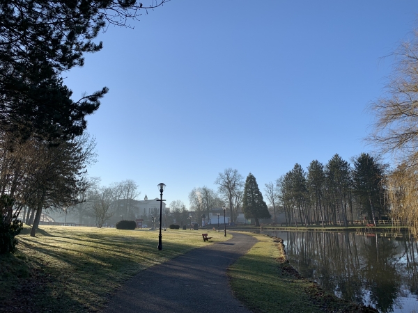 Regard arrière sur l'étang de l'Andelle.