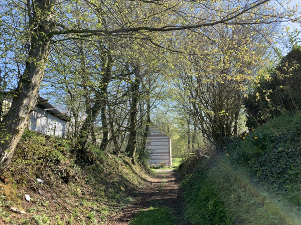 Nous arrivons à la rue du Temple, nous allons traverser la D6015 pour aller vers le nord.