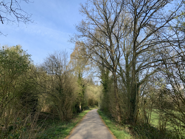 Voie Verte, ancienne voie ferrée qui reliait Evreux à Honfleur.