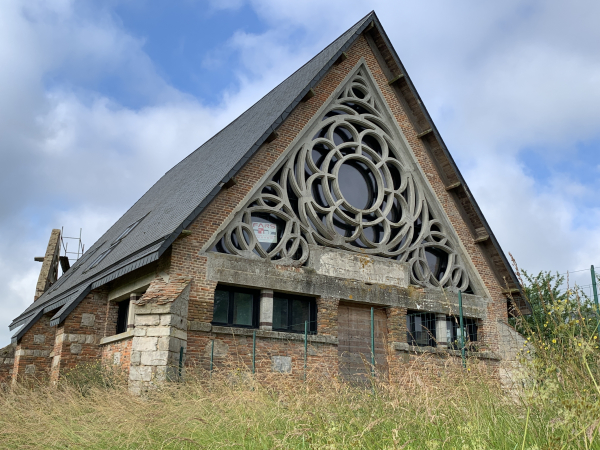 La chapelle du château du Fossé, en cours de restauration.