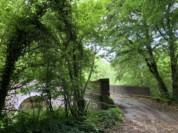 Le Chemin du Curé passe au-dessus de la ligne Rouen-Dieppe.