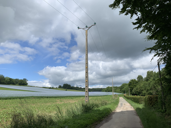 Le Fond des Bois, regard arrière vers les champs de lin.