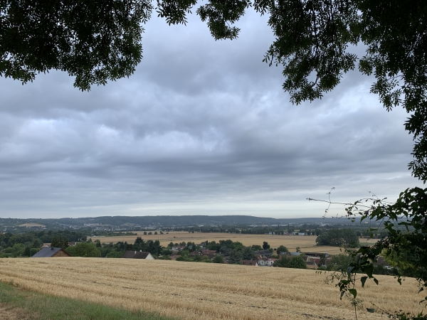 La vallée de la Seine vue de la rue du Bois Léopard.