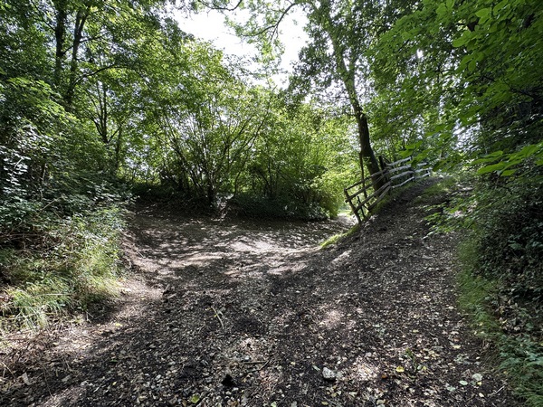 Nous tournons à gauche au carrefour de chemins.
