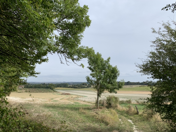 Nous sommes arrivés dans la plaine. Ce chemin de descente était très agréable avec ses panoramas.