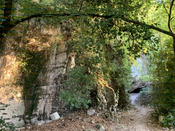Les murs de briques créaient des avancées recouvertes d'un toit incliné. Les cheminées étaient aménagées dans ces avancées, et sont encore visibles par endroits.
