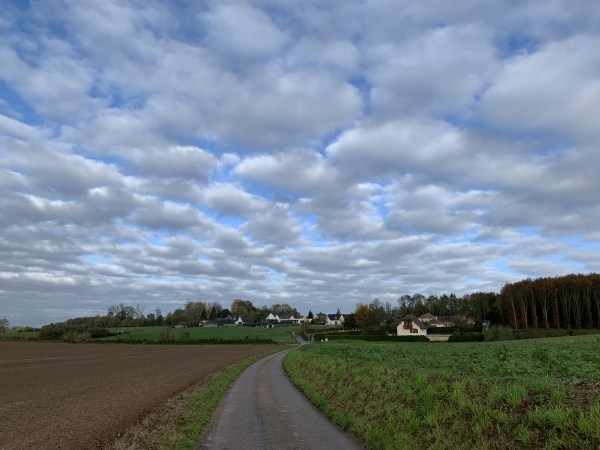 Nous revenons à Etoutteville par la rue des Pensées et le chemin des Ecoliers.