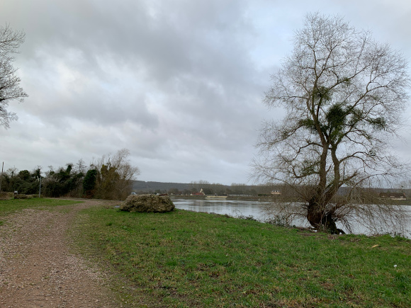 Nous voilà arrivés en bord de Seine. Nous allons suivre le chemin de halage sur 2 km.