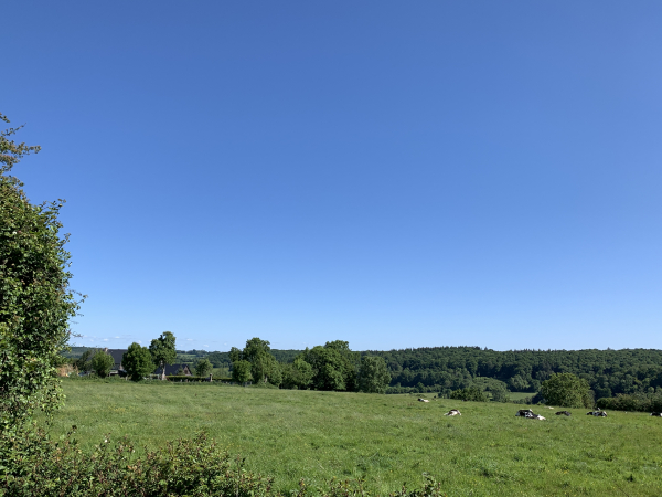 Nous sommes toujours sur ce plateau agricole. A notre droite, la vallée du Chaussey.
