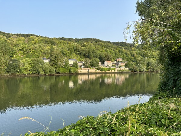 Sur l'autre rive le coteau est couvert par la forêt domaniale de La Londe - Rouvray.
