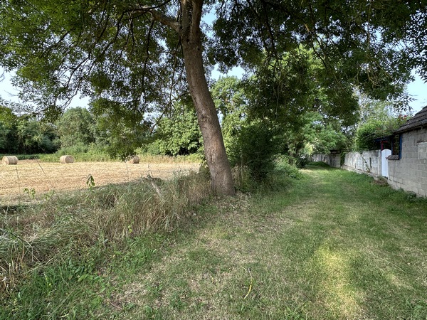Nous tournons sur ce chemin qui longe les quelques maisons de l'île.