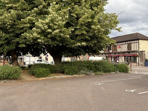 Nous partons de la place de la mairie de Léry et prenons la direction de la forêt