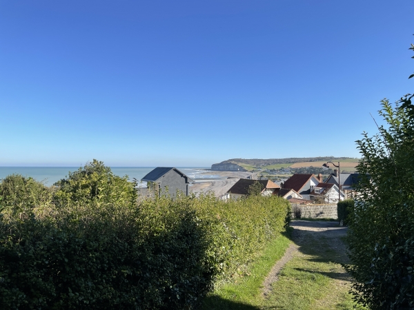 Arrivée à la plage de Quiberville.