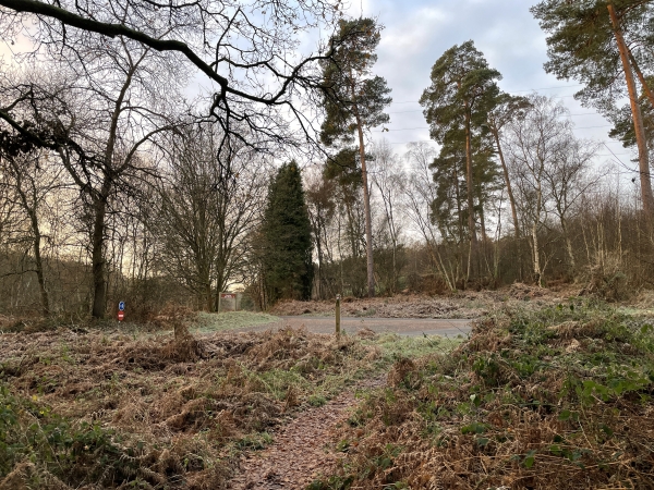 Nous arrivons au carrefour du Chêne Saint-Martin.