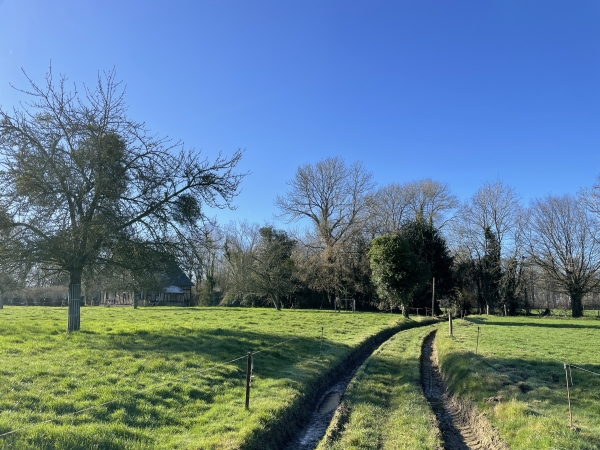 Nous arrivons au Mont Coquerel, à l'entrée de Beauvoir-en-Lyons.