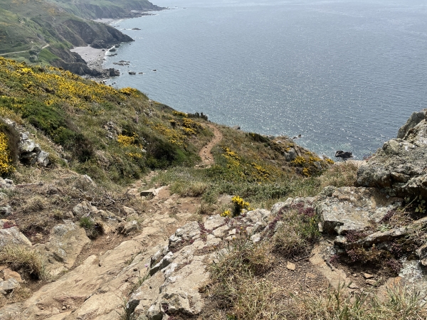 Nous commençons la descente vers l'Anse des Moulinets.