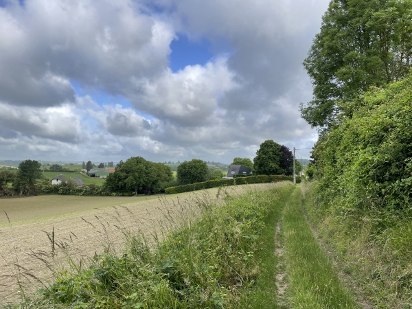 Nous arrivons à Nesle-Hodeng par le chemin qui prolonge la rue Verte.