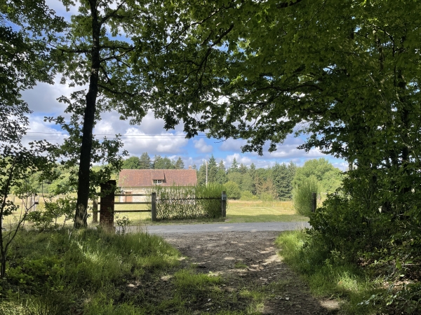 Je sors des bois, et je tourne à droite sur cette petite route.