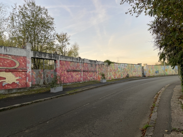 Nous suivons la rue Rouget-de-L'Isle, puis la route de Paris pour sortir du village. Nous longeons ici, les vestiges de la papeterie qui fut au choeur de la vie de la vallée pendant plus de cent ans.