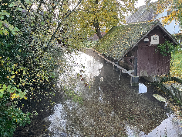 Je traverse le Rosey près de l'ancien lavoir.