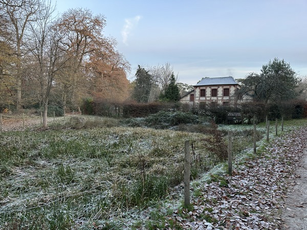 Nous arrivons au niveau de la première mare de ce circuit : la Mare des Grès, près de la maison forestière.