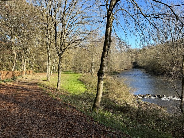 Nous suivons le chemin qui traverse le domaine de Trotté de St-Pierre-des-Nids.