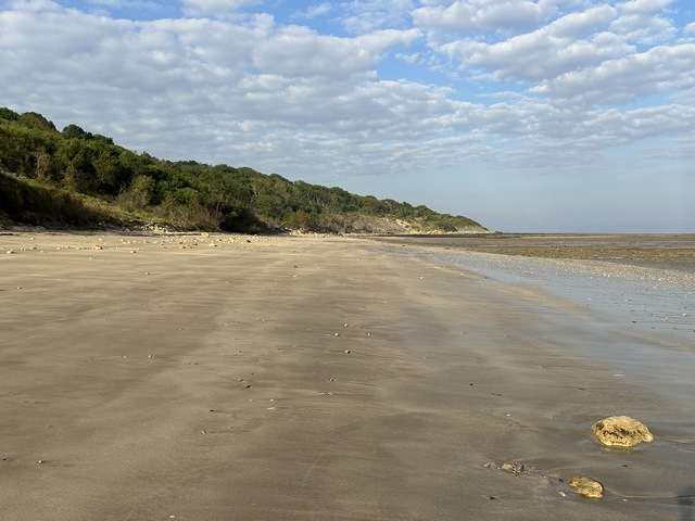 La marche est facile, sur un sable bien ferme.