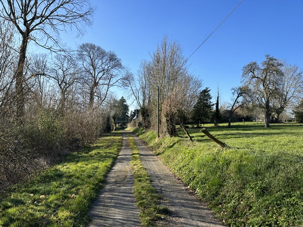 Nous suivons le long chemin des Bruyères qui longe Ablon.