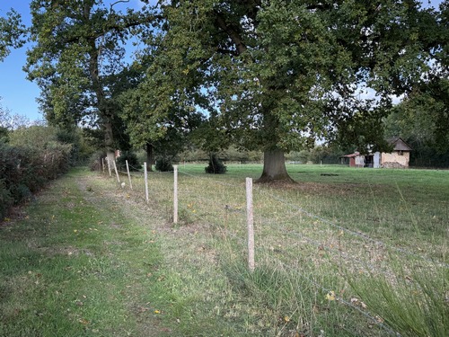 Le chemin de lisière (Chemin Neuf) est un délicieux chemin qui se glisse entre le bois des Mines et les près du hameau de l'Enfer.