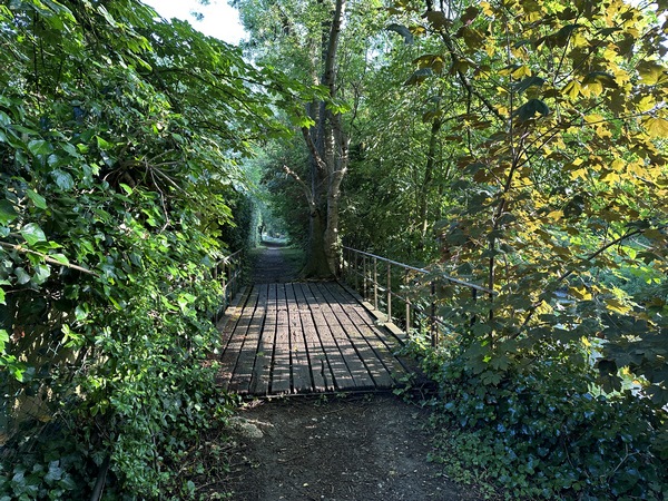Le chemin longe le bras de l'Eure qui nous sépare de l'Île du Roy.