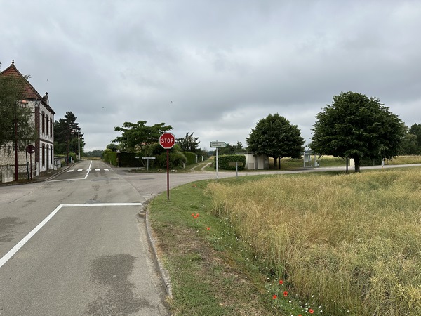 Depuis le départ les chemins sont vraiment délicieux, et c'est l'enthousiasme général chez les marcheurs. Mais au niveau de Tournedos-sur-Seine, nous devons suivre deux routes, sur un total de 2.6 km.