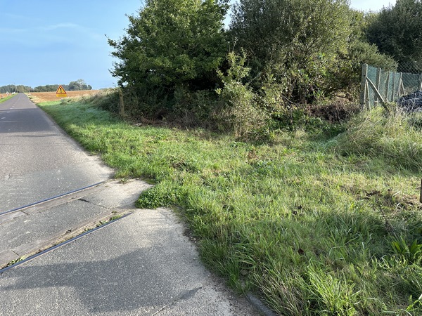 Vestiges de la voie métrique sur la D37.