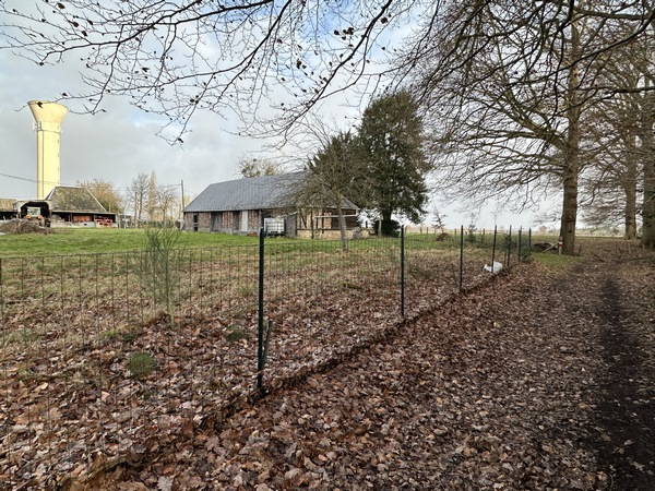 Nous allons quitter la lisière du bois pour tourner vers le château d'eau.