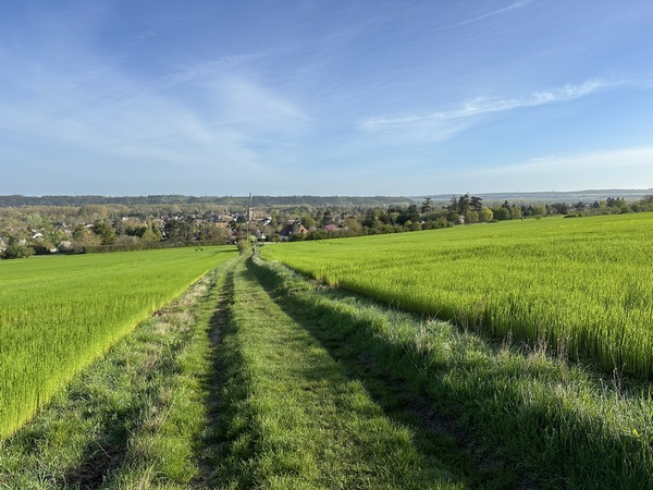 Regard arrière sur Anet et la vallée de l'Eure.