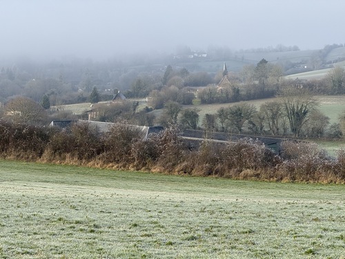 Panorama sur la vallée pendant la descente.
