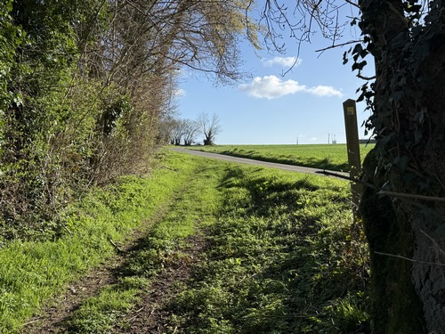 Au sommet, nous rejoignons la route d'Elbeuf et entrons dans La Haye.