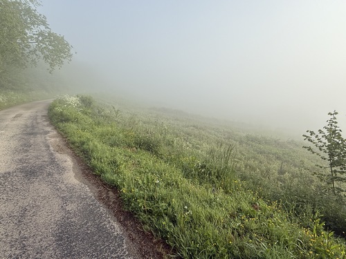 Nous descendons la rue du Mont Carmel, et devrions profiter ici du point de vue sur la vallée de la Durdent, mais ce sera pour un autre jour.
