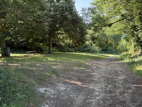 Espace de pause dans la descente.