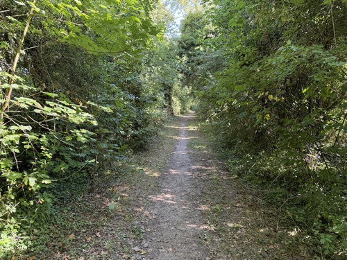 Nous suivons maintenant le chemin de l'Andelle, parallèle à la rivière, et qui débouche près de la gare.