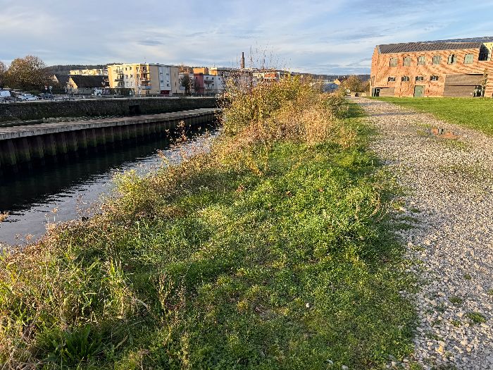 Nous sommes maintenant le long du canal de la Risle, entourés de vestiges industriels dont la Cartonnerie en cours de réhabilitation.